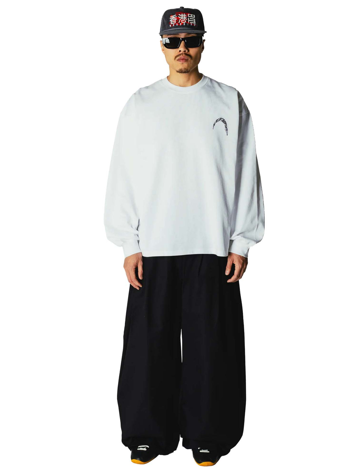 Woodbird WBBeam LS Warp Tee Bianco