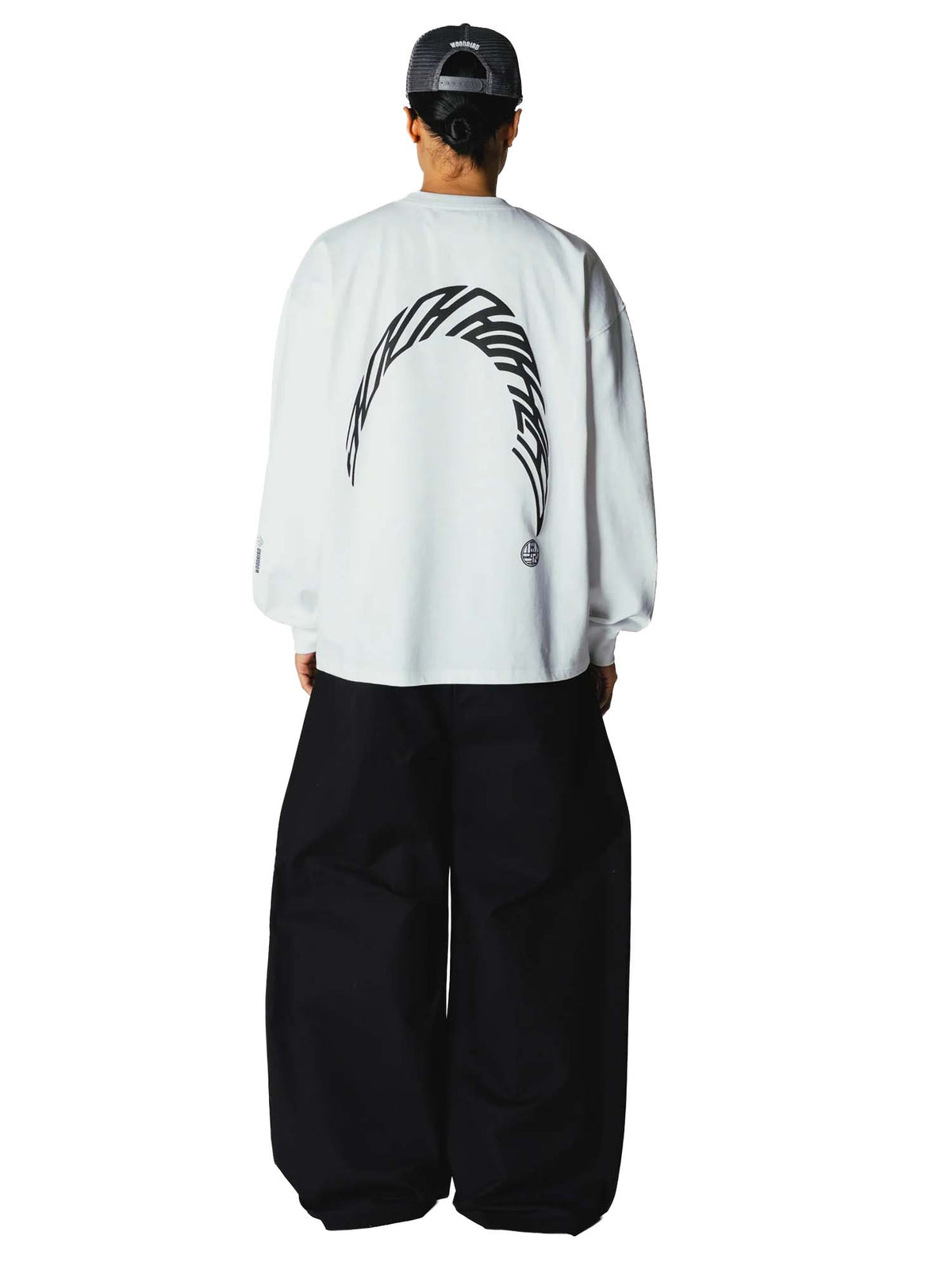 Woodbird WBBeam LS Warp Tee Bianco