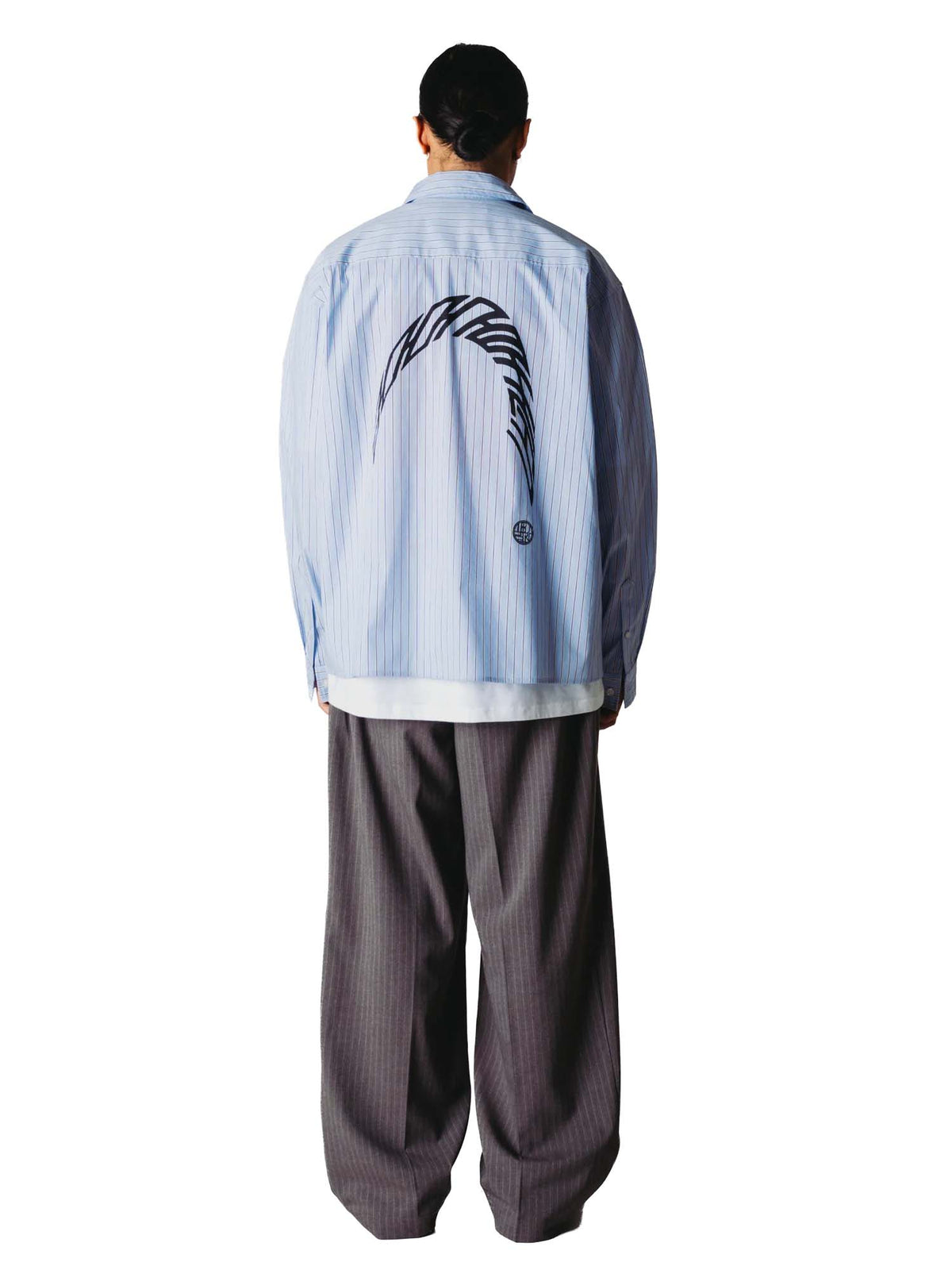 Woodbird WBBuzo Warp Stripe Shirt Blu