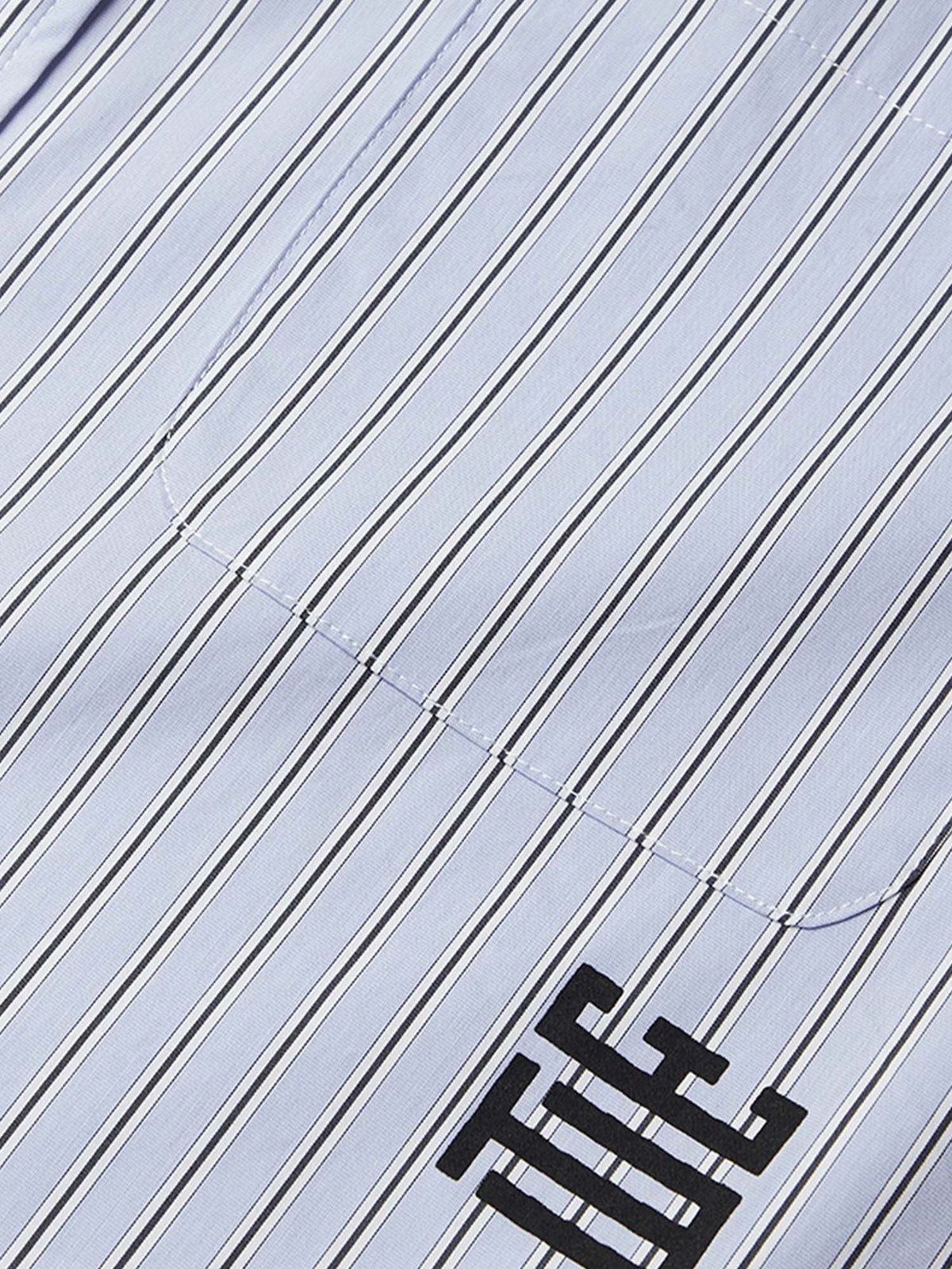 Woodbird WBBuzo Warp Stripe Shirt Blu