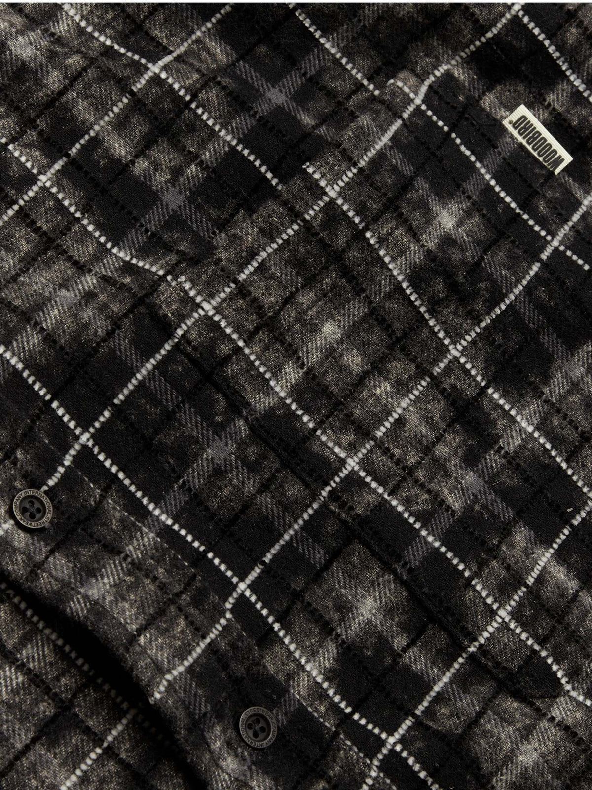 Woodbird WBJong Wash Check Shirt Nero