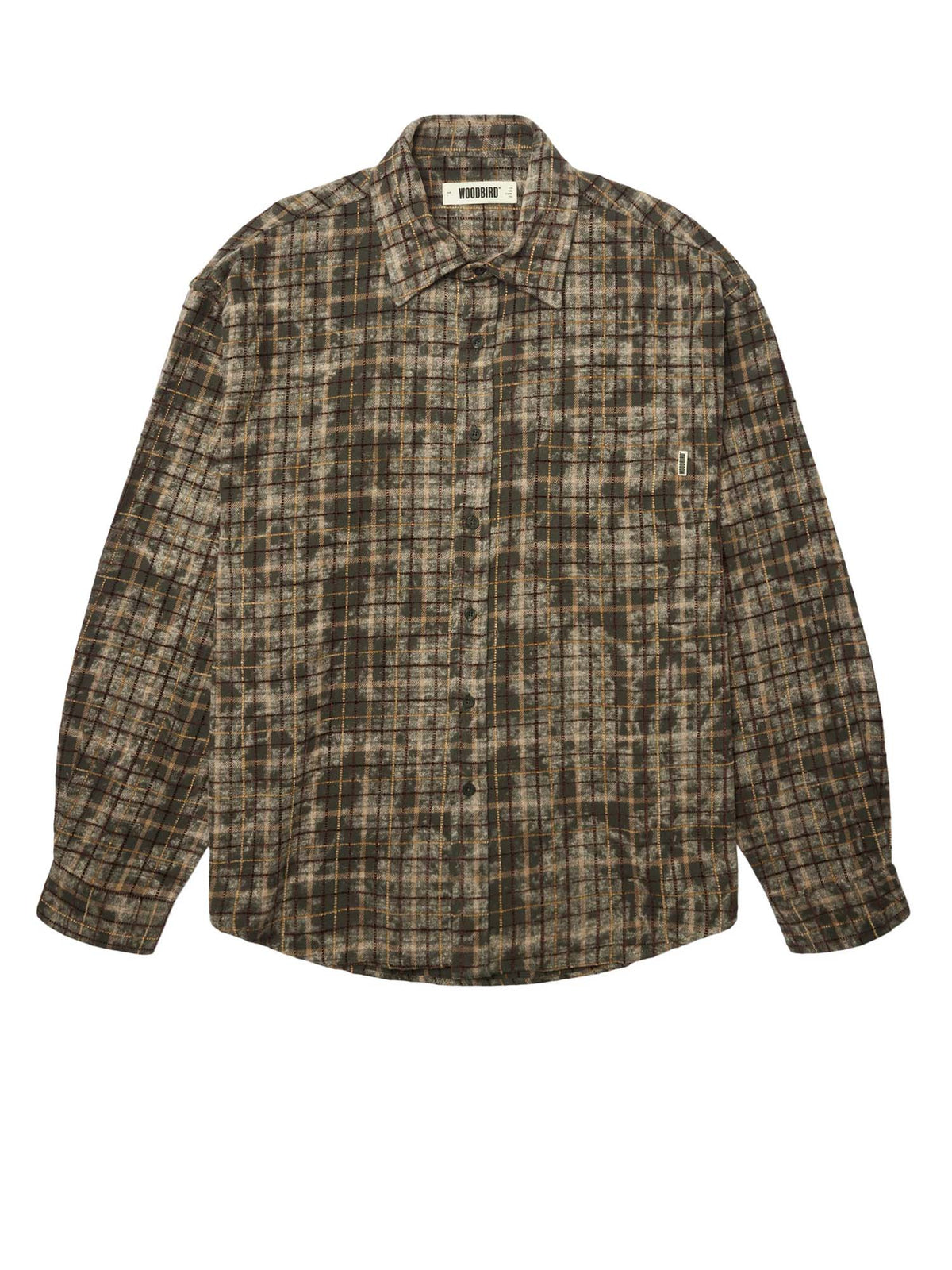 Woodbird WBJong Wash Check Shirt Verde