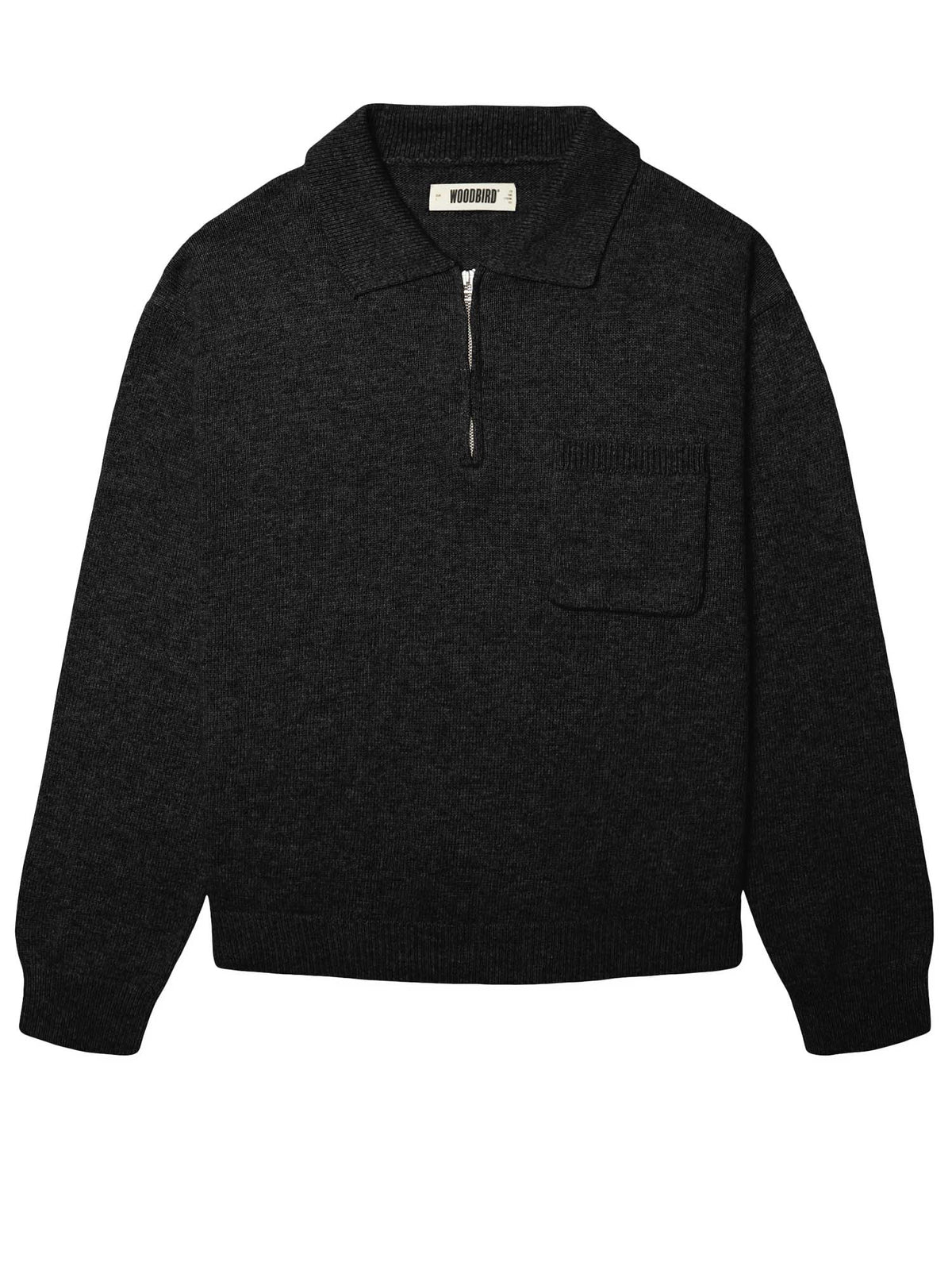 Woodbird WBKang 1/2 Zip Polo Nero