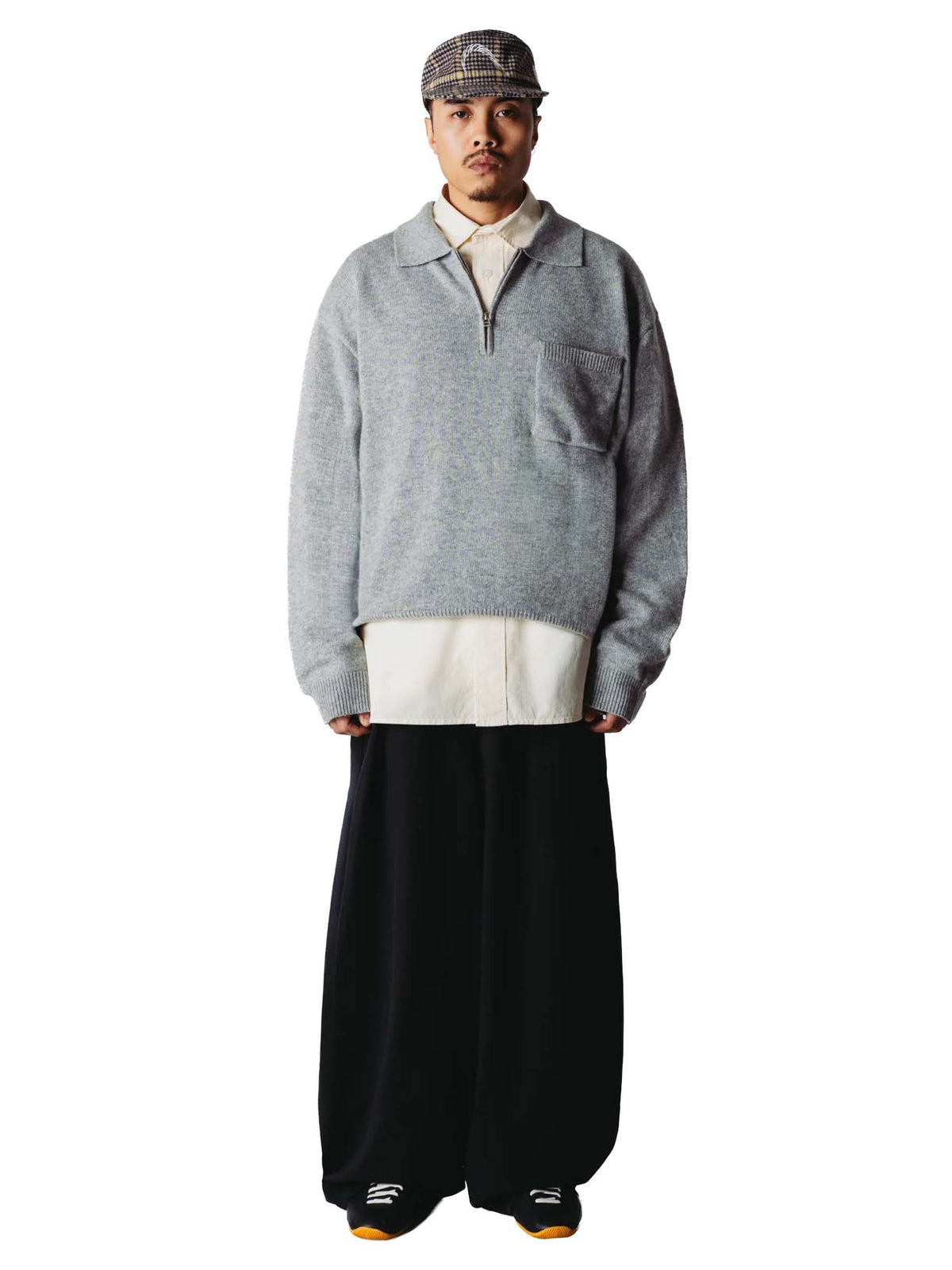 Woodbird WBKang 1/2 Zip Polo Grigio