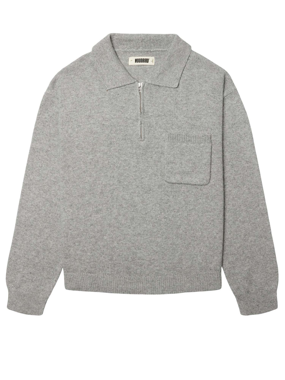 Woodbird WBKang 1/2 Zip Polo Grigio