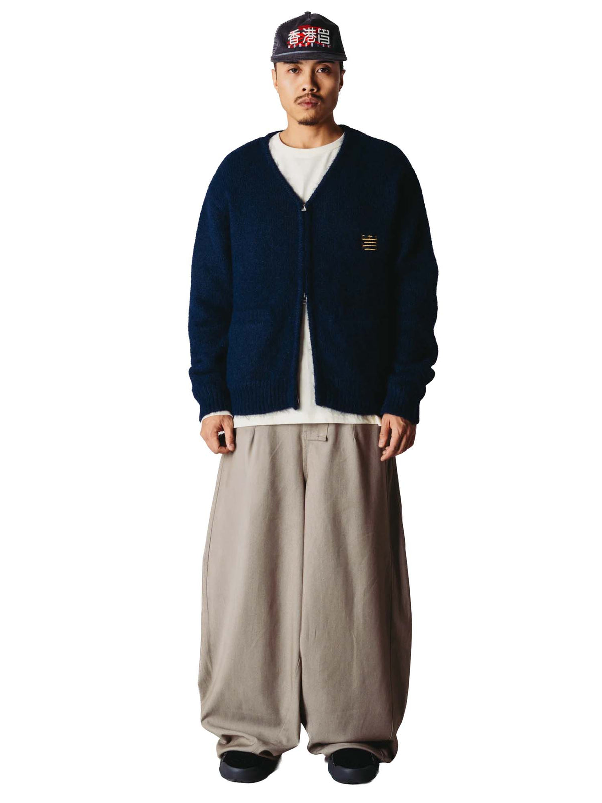 Woodbird WBKoon Zip Tiger Cardigan Blu