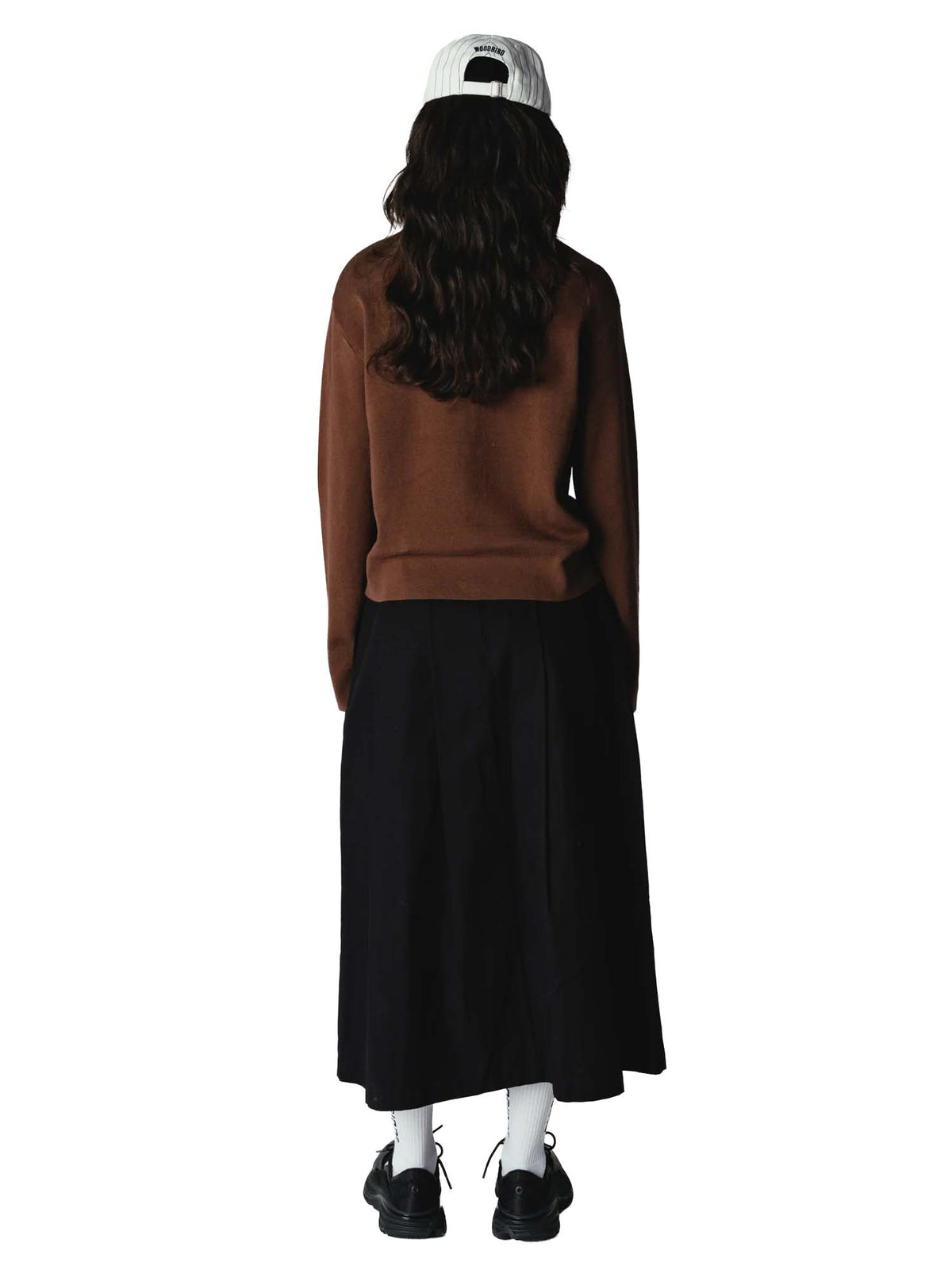 Woodbird WBMia Pleat Twill Skirt Nero