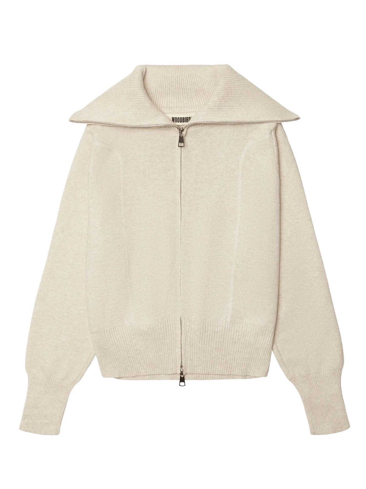 Woodbird WBLily Full Zip Cardigan Beige