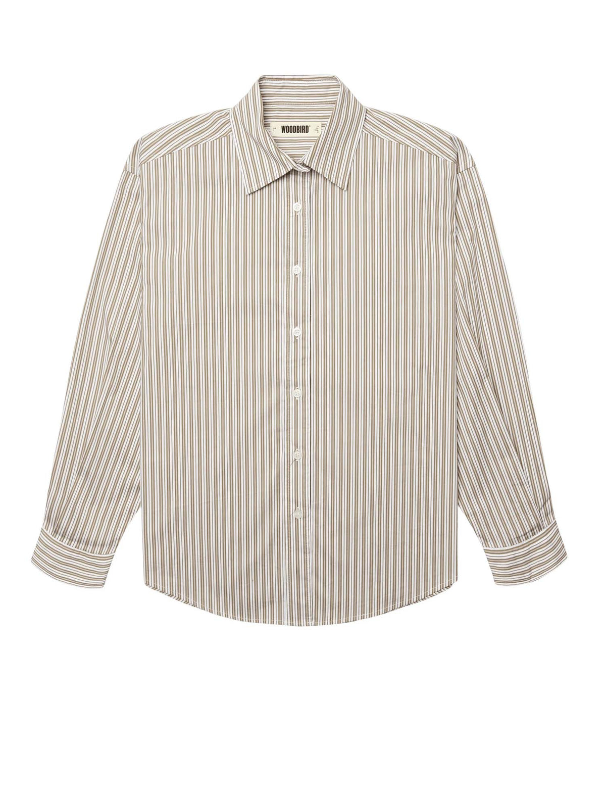 Woodbird WBLiva Stripe Shirt Marrone