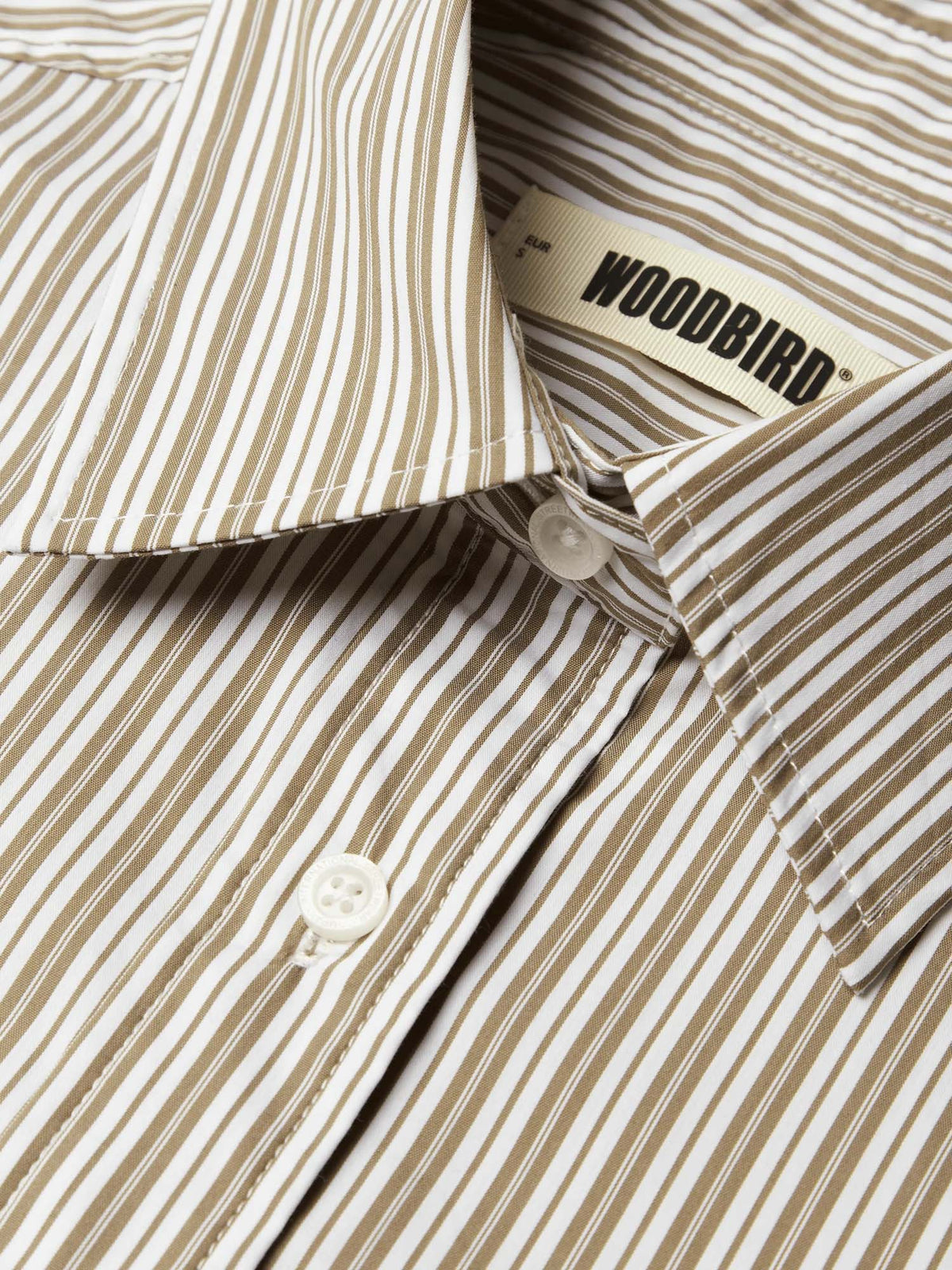 Woodbird WBLiva Stripe Shirt Marrone