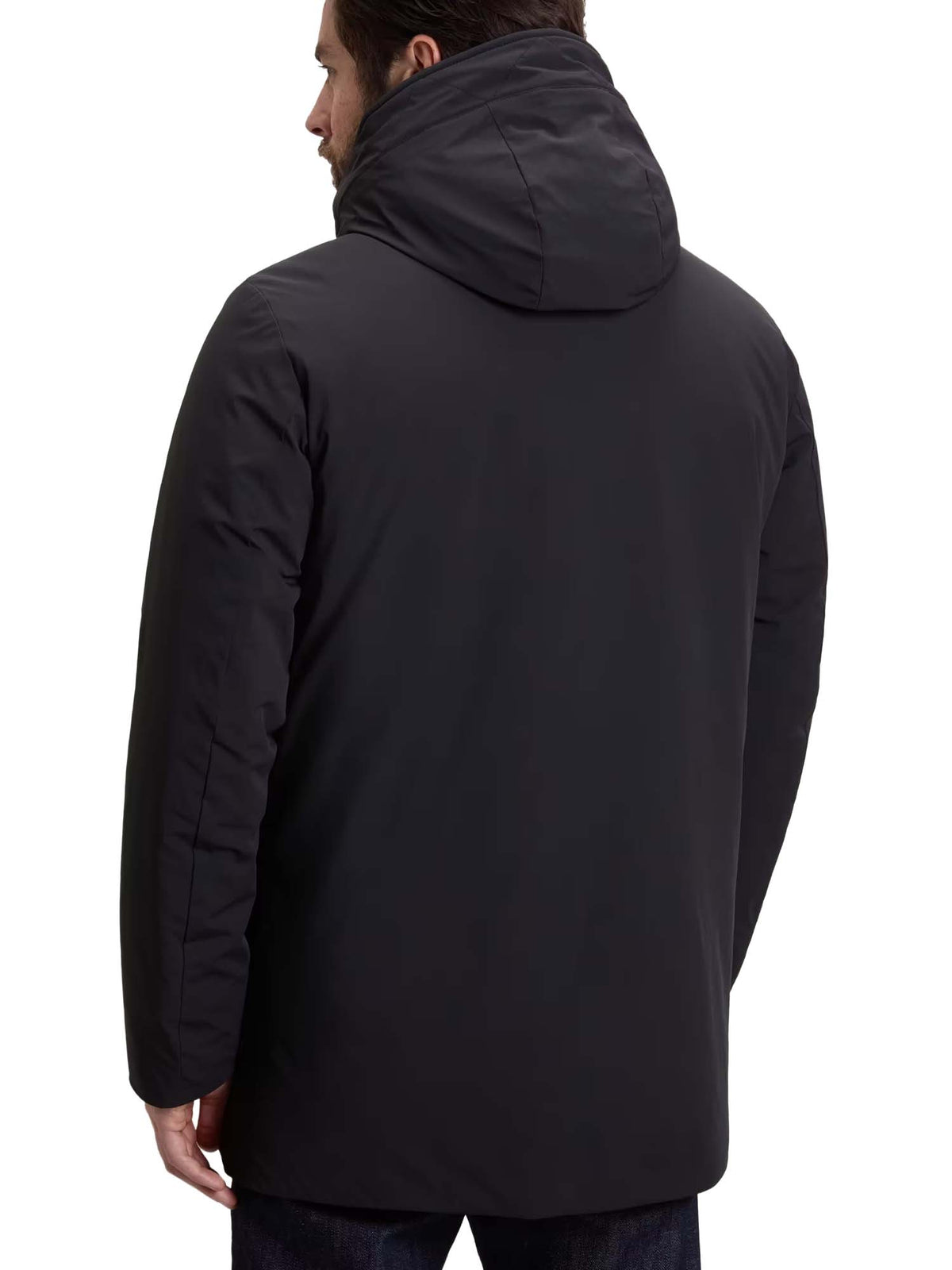 Woolrich Parka in Light Stretch imbottito con cappuccio Nero
