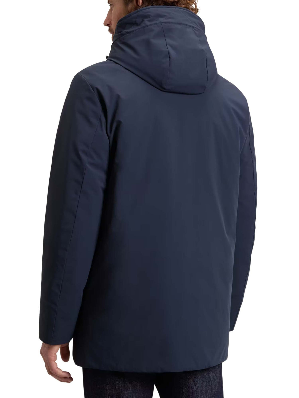Woolrich Parka in Light Stretch imbottito con cappuccio Blu