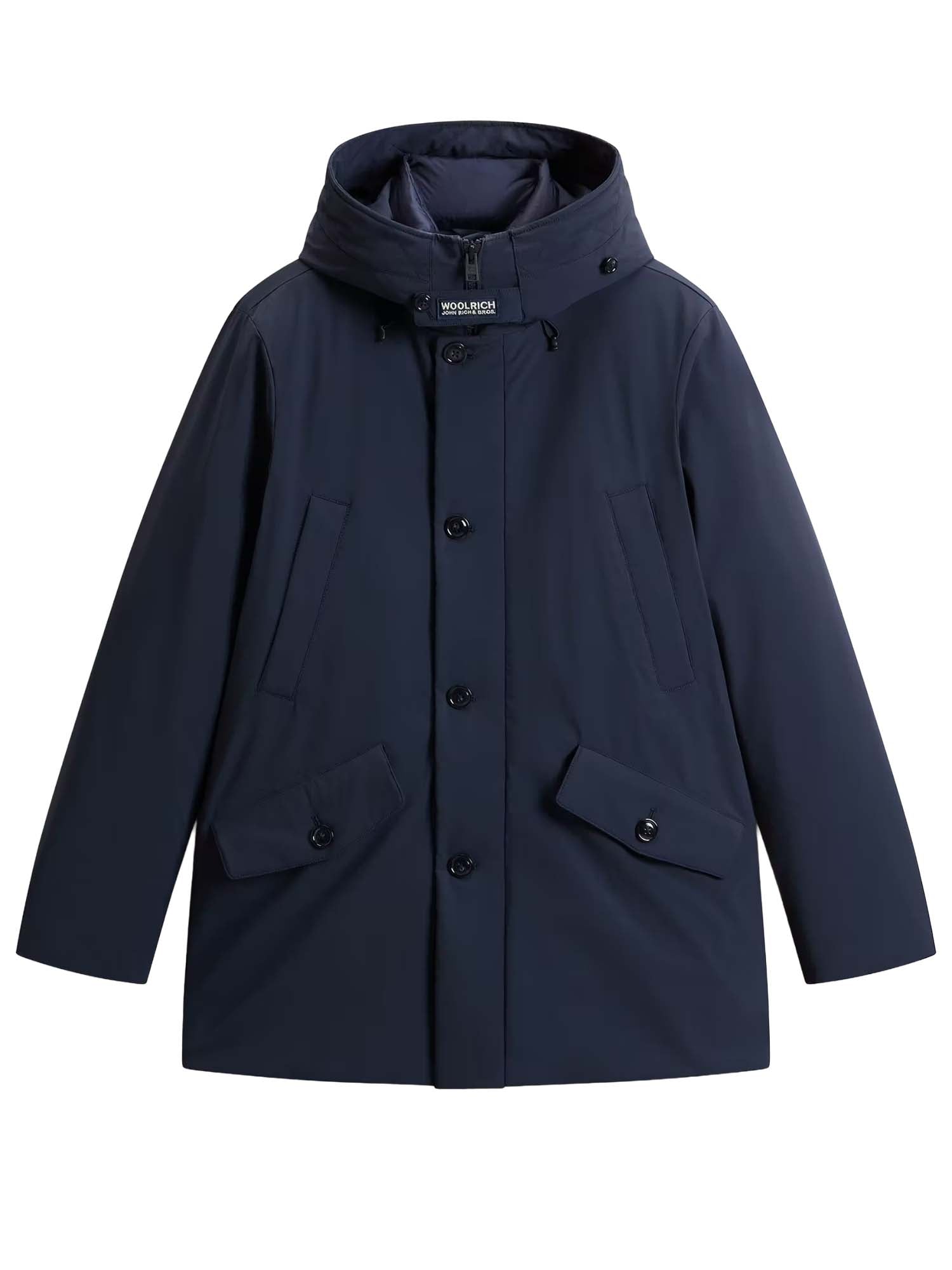 Gefütterter Parka aus Light Stretch mit Kapuze