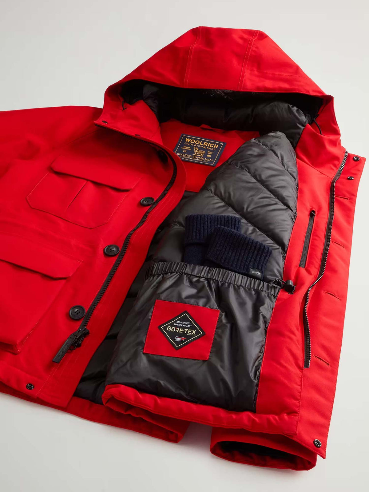 Woolrich Giacca Mountain impermeabile in tessuto riciclato GORE-TEX Rosso