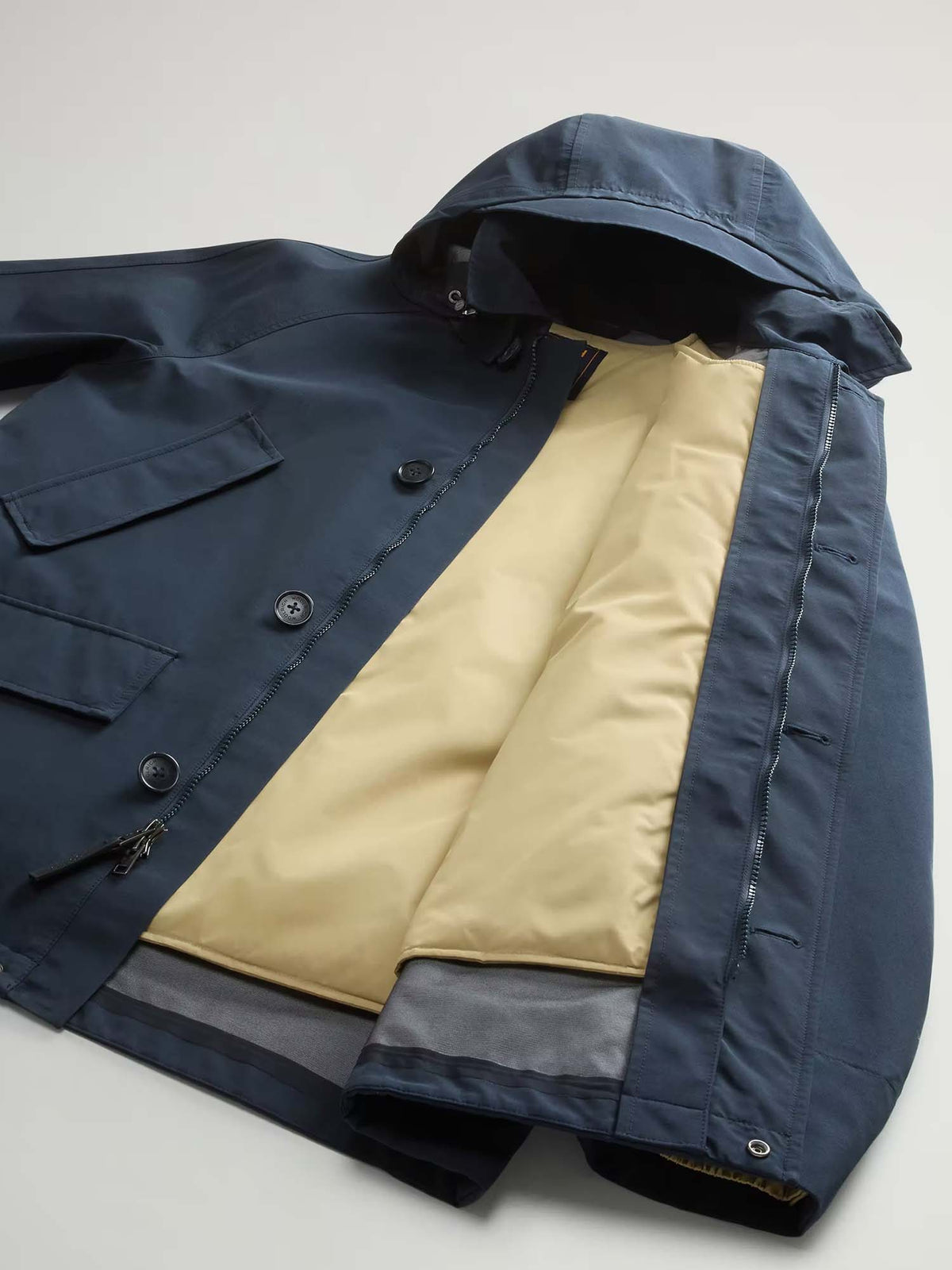 Woolrich Cappotto Mackinaw impermeabile 3 in 1 in Ramar Cloth a tre strati Blu