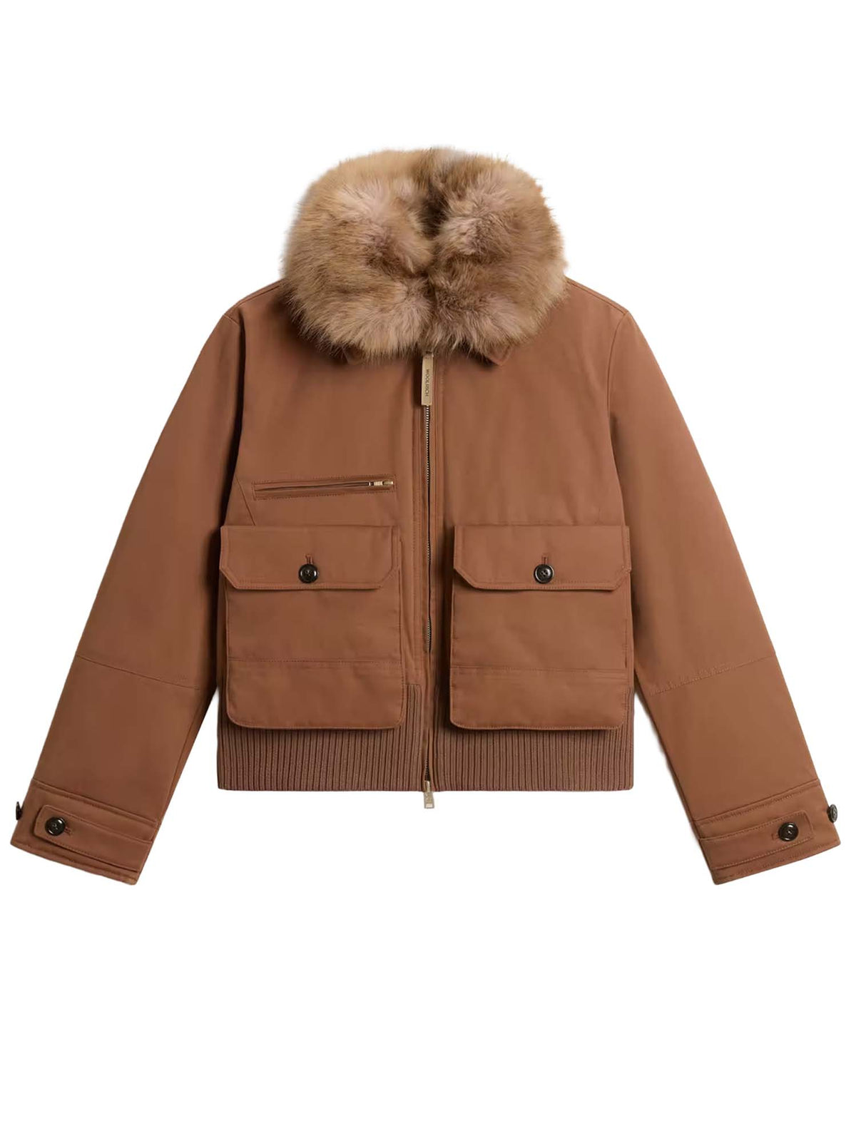 Woolrich Bomber imbottito in Best Cotton Marrone