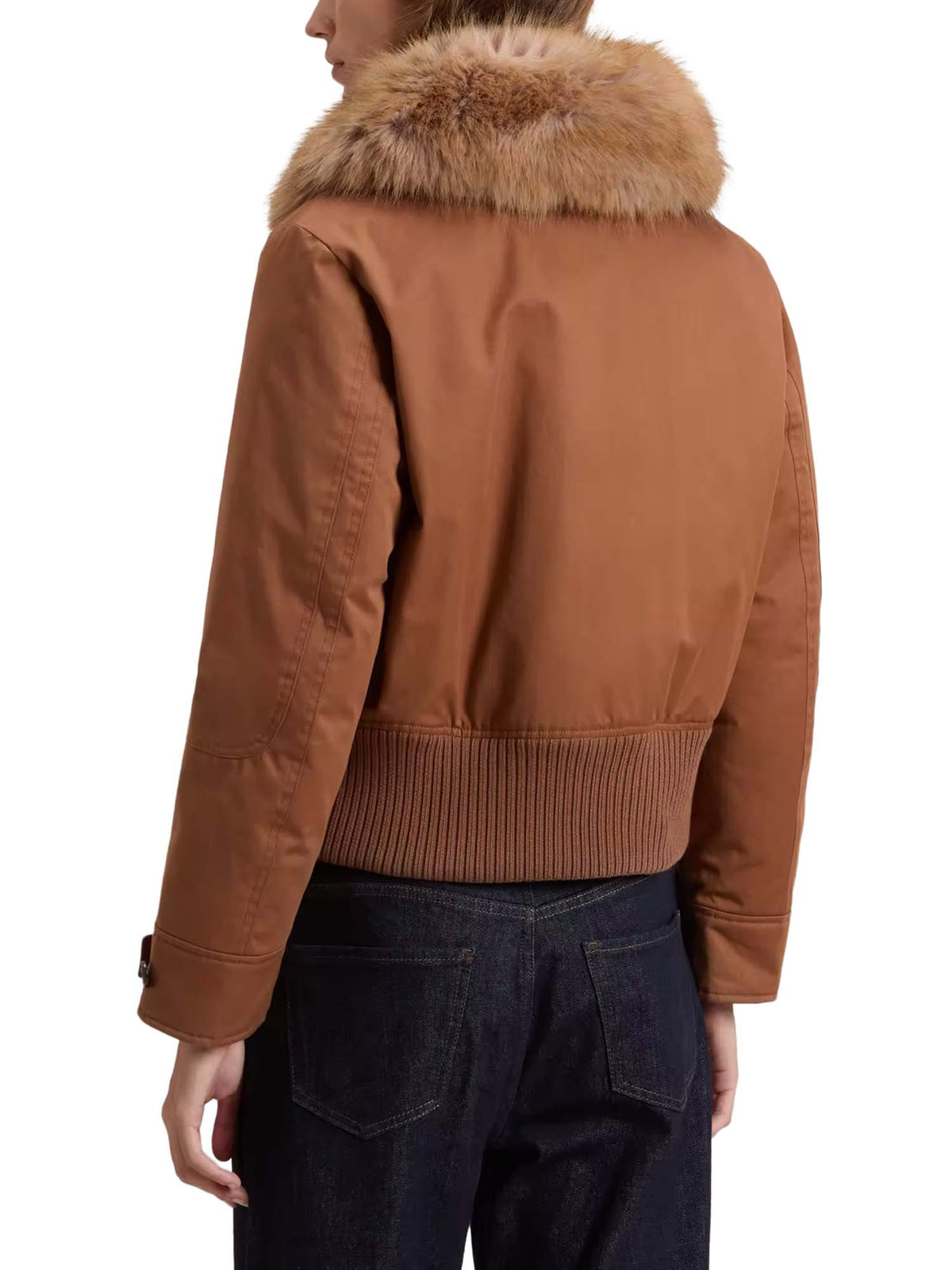 Woolrich Bomber imbottito in Best Cotton Marrone