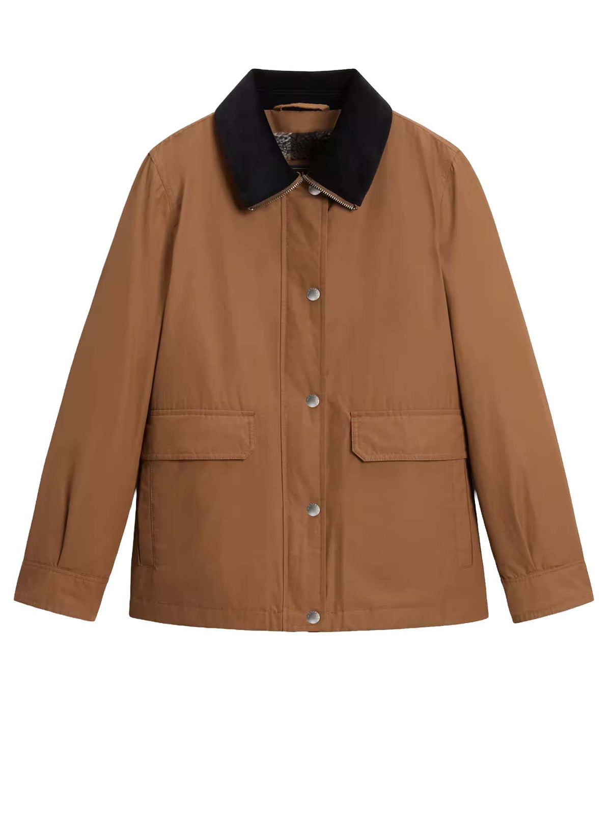 Woolrich Giacca in misto cotone cerato Marrone