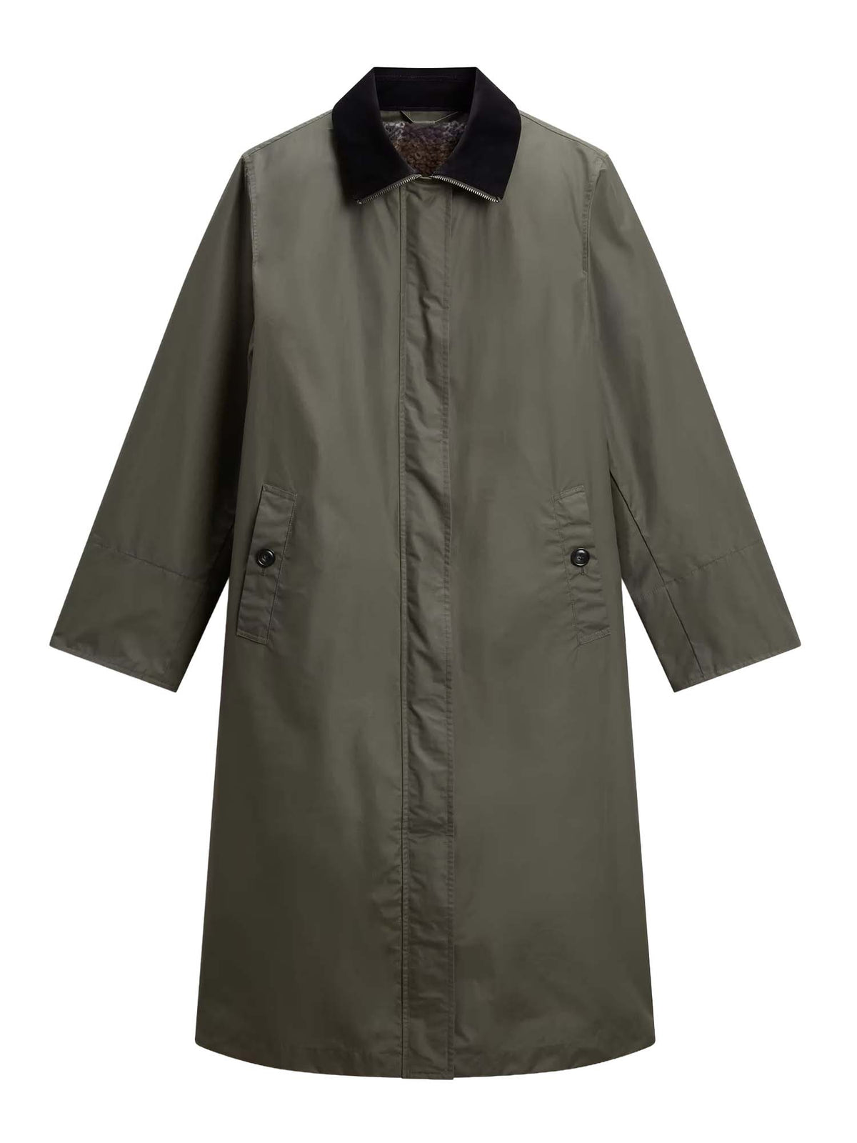 Woolrich Cappotto 3 in 1 in misto cotone cerato Verde