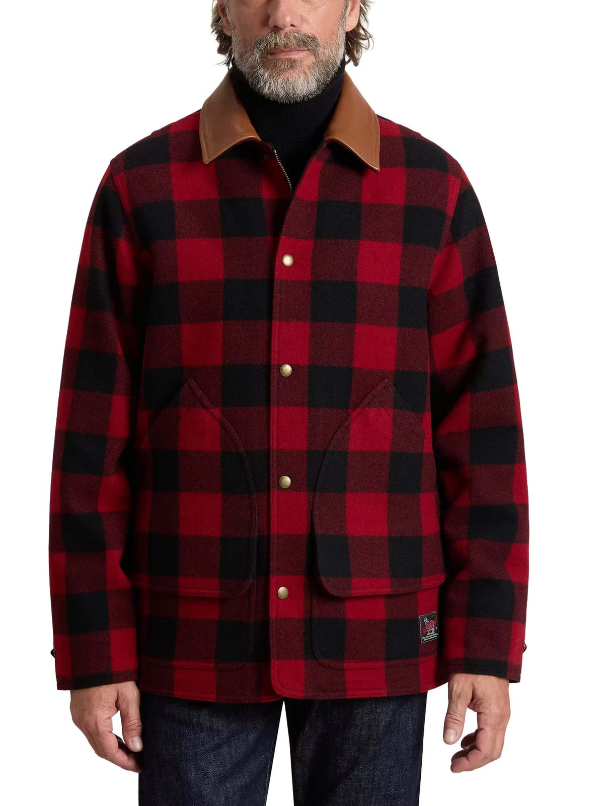 Woolrich Cappotto Barn in misto lana italiana a quadri Rosso