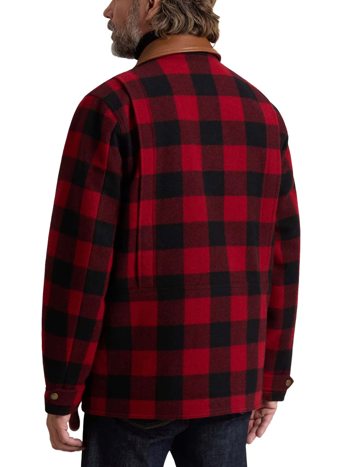 Woolrich Cappotto Barn in misto lana italiana a quadri Rosso