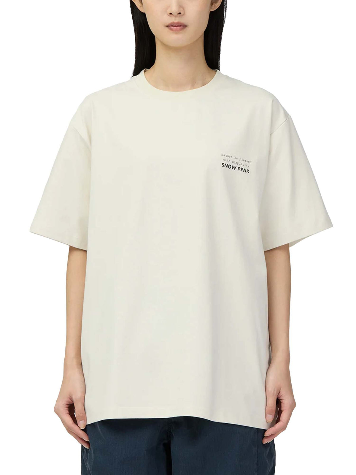 Snow Peak T-Shirt Elemental Balance Bianco