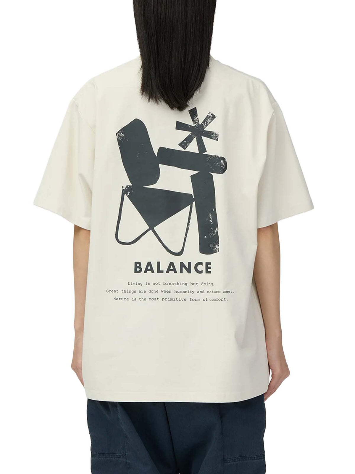 Snow Peak T-Shirt Elemental Balance Bianco