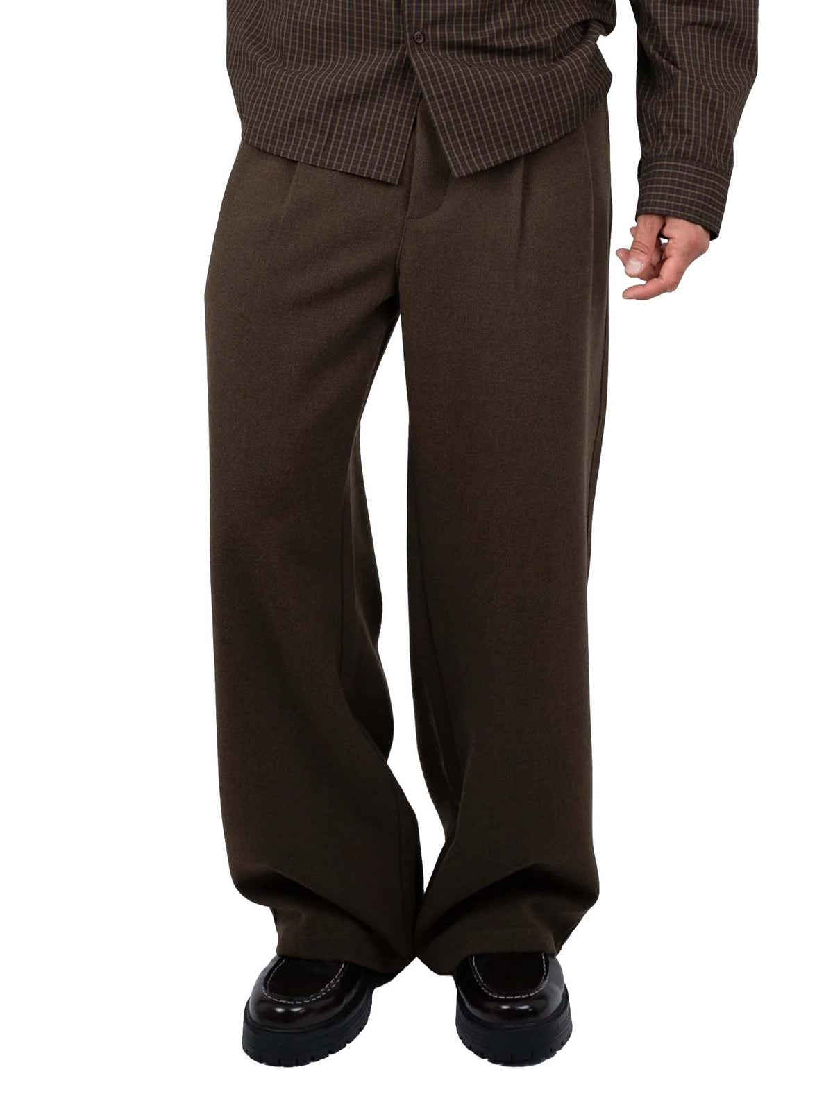 Prohibited Revival Pleated Pants Marrone