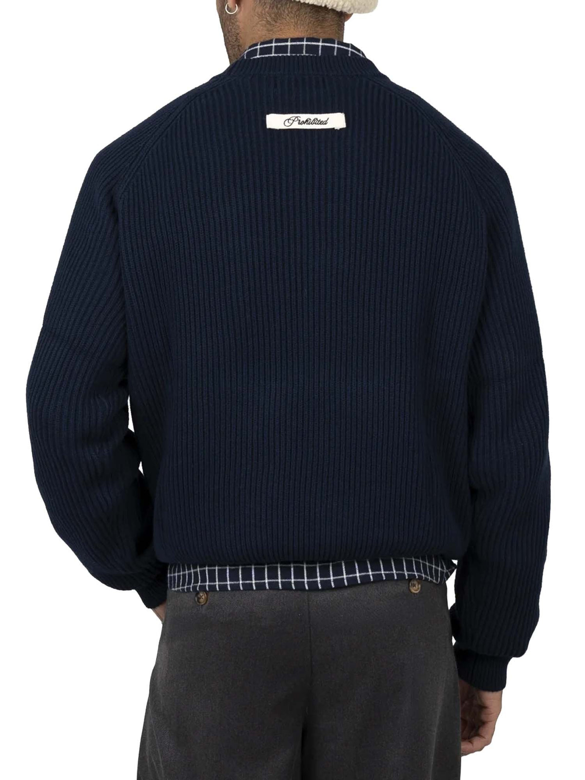 Prohibited Campus Knit Sweater Blu