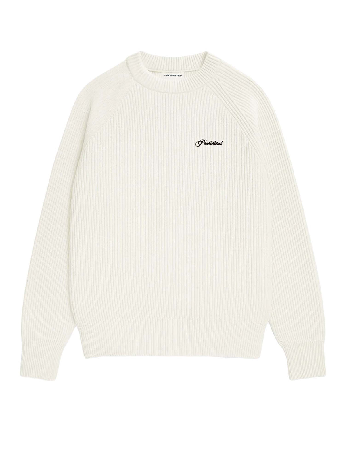 Prohibited Campus Knit Sweater Beige