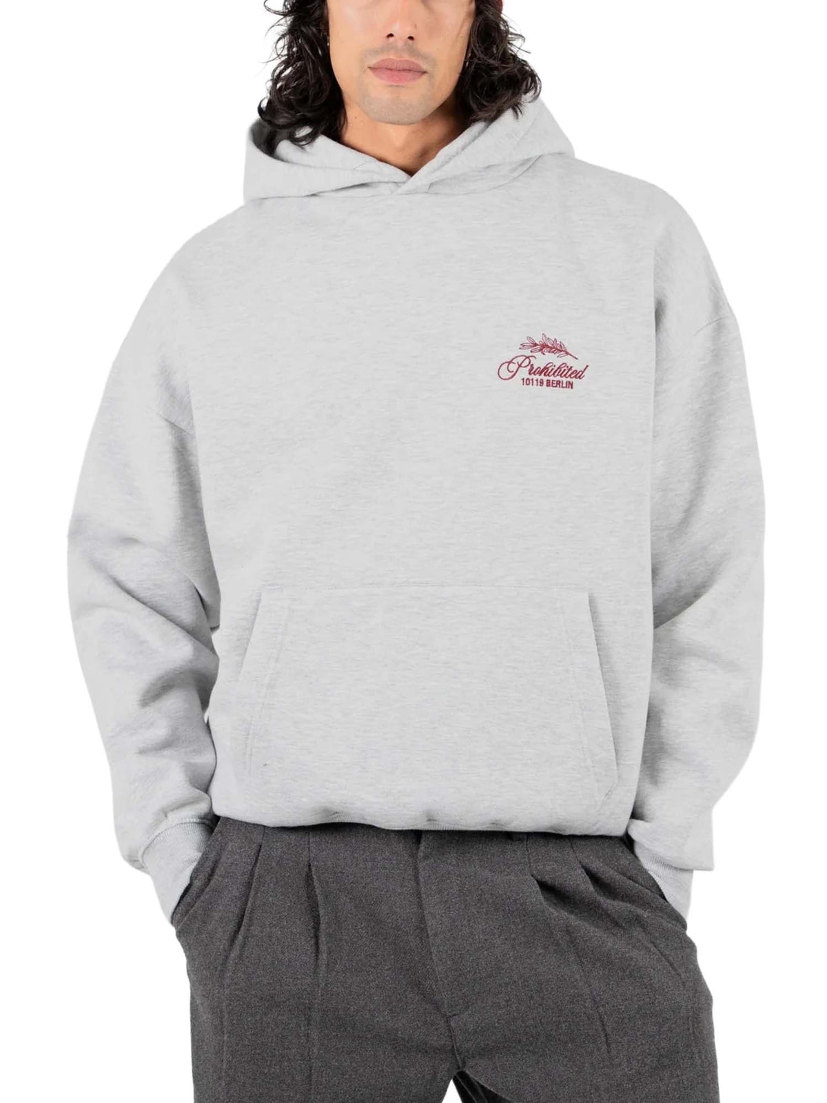 Prohibited PB Leaf Hoodie Grigio