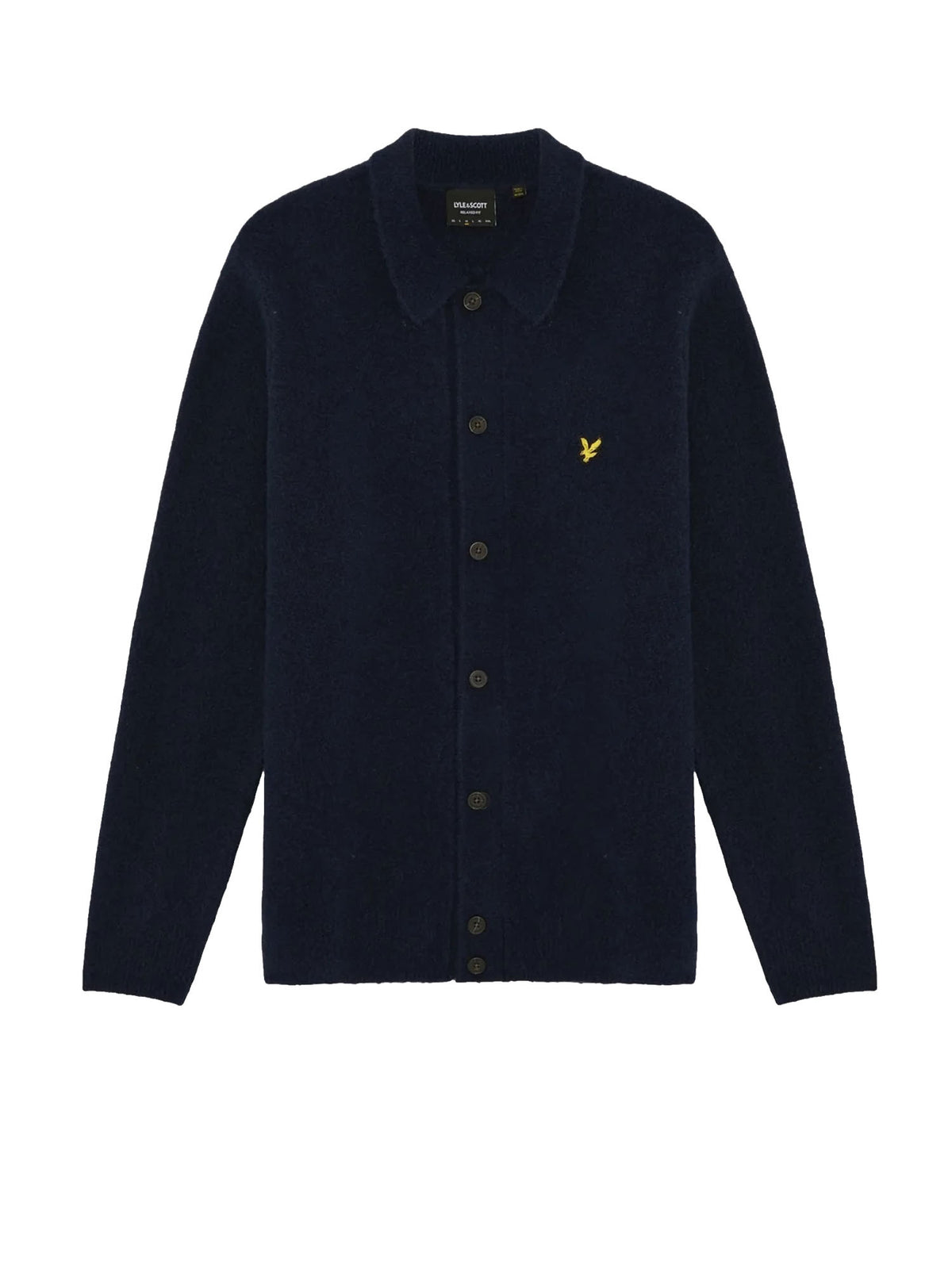 Lyle & Scott Camicia in maglia spazzolata Blu
