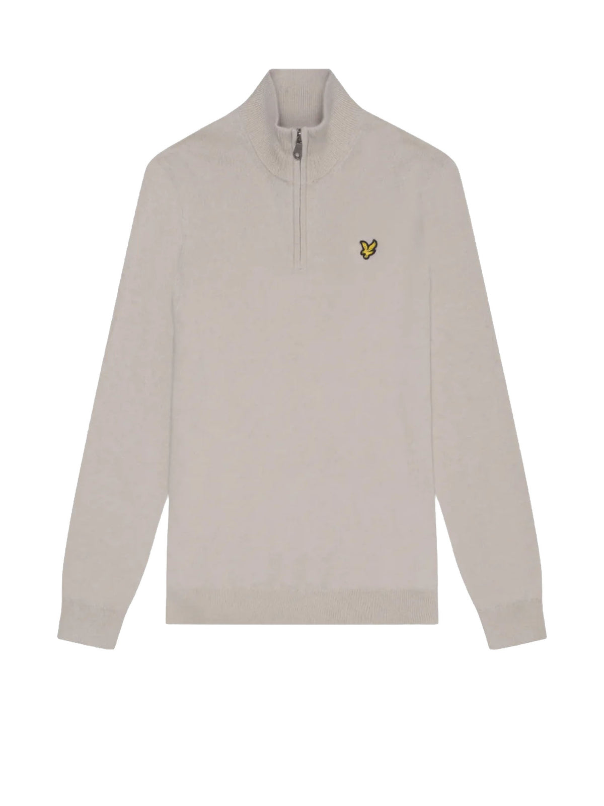 Lyle & Scott Maglione in cotone e lana merino con zip a 1/4 Grigio