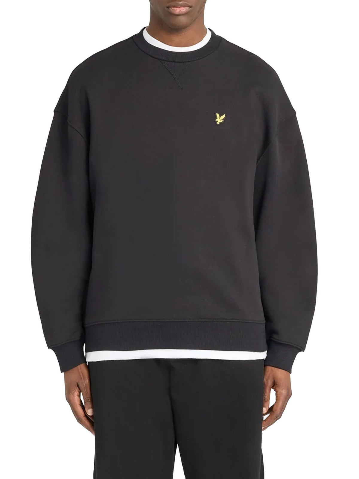 Lyle & Scott Felpa a girocollo pesante Nero