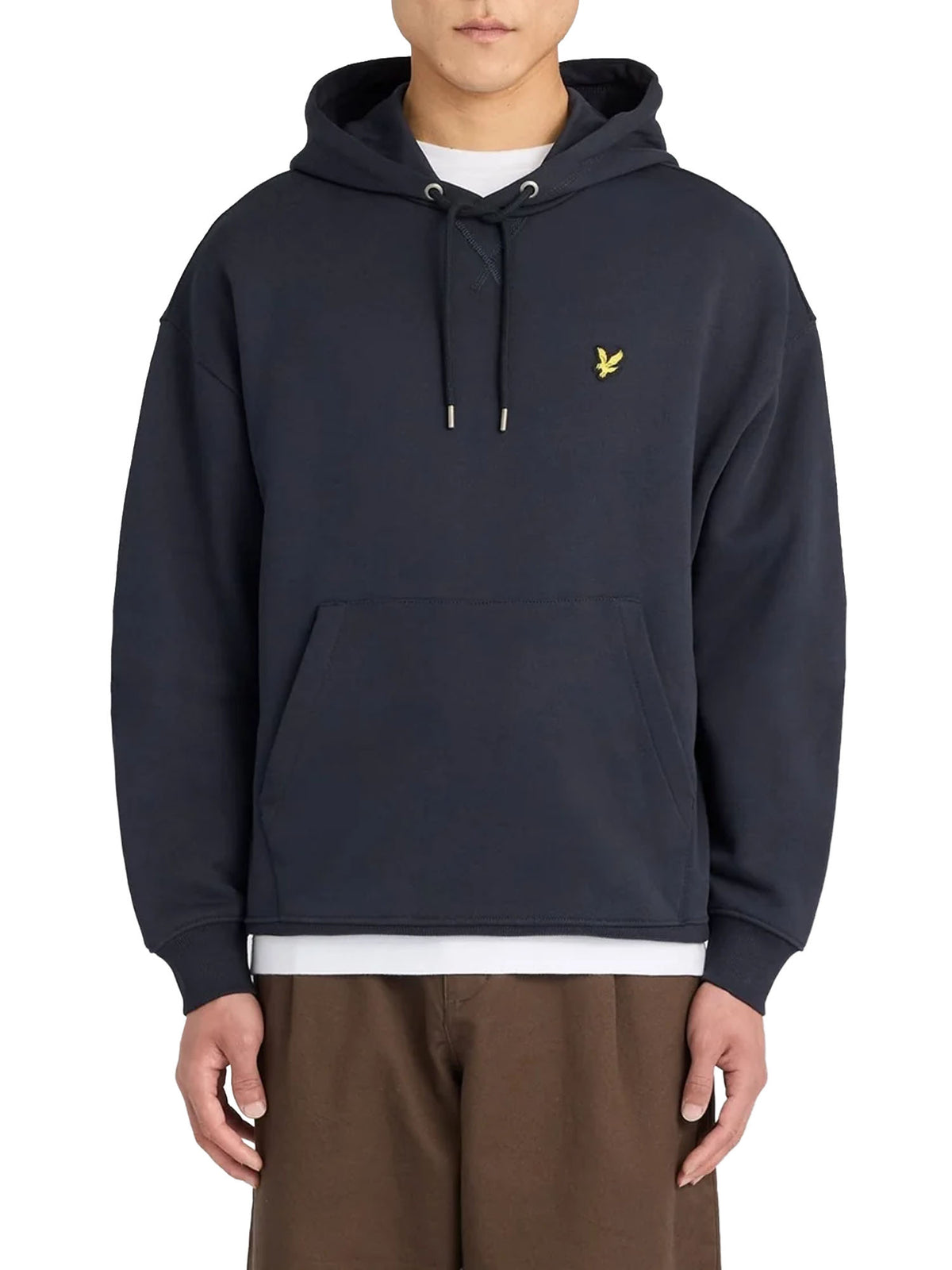 Lyle & Scott Felpa con cappuccio in cotone pesante con collo a cappuccio Blu