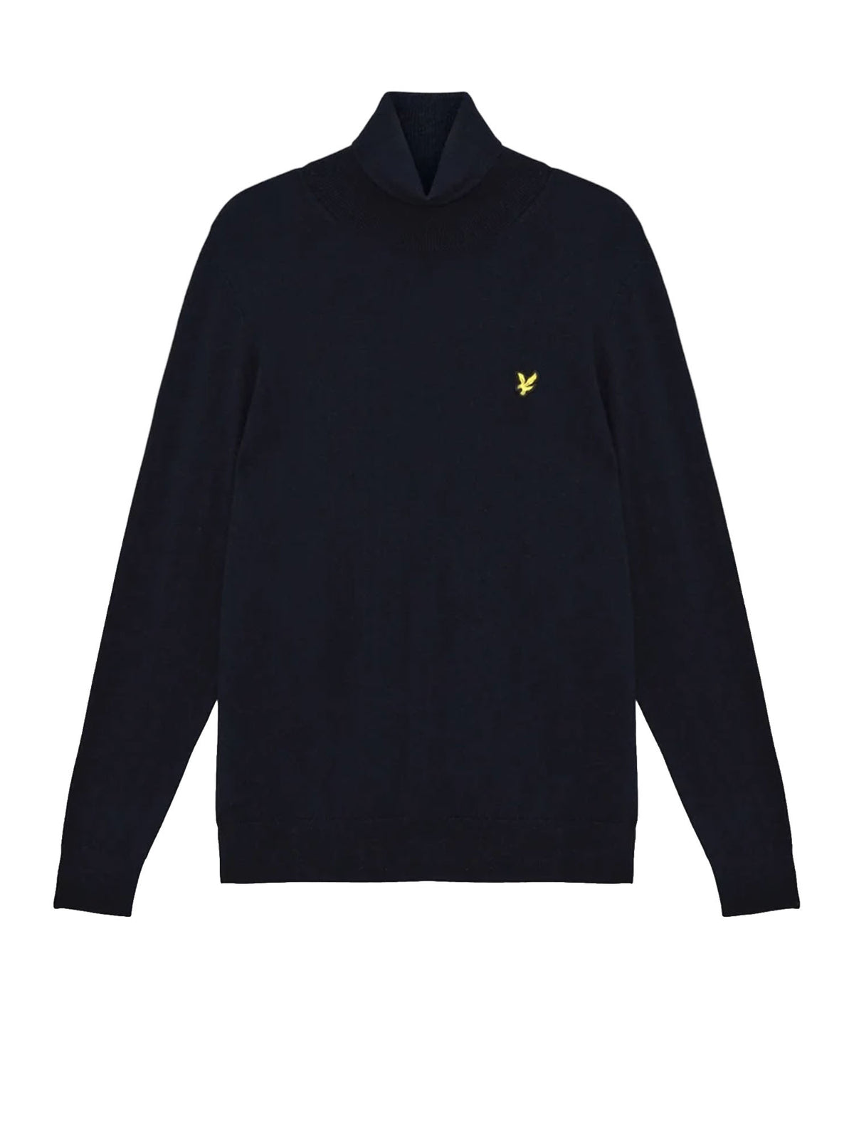 Lyle & Scott Maglione a collo alto in cotone e lana merino Blu