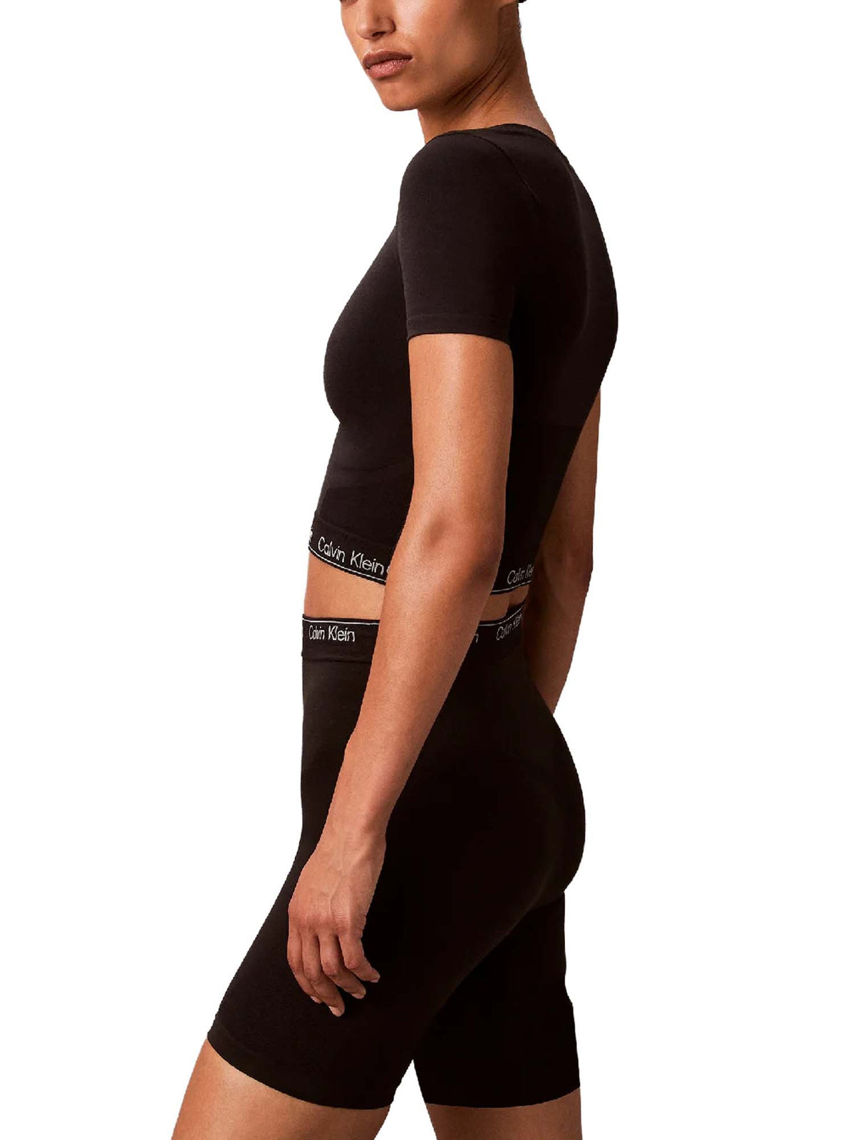 Calvin Klein Top modellante a maniche corte - Icon Nero