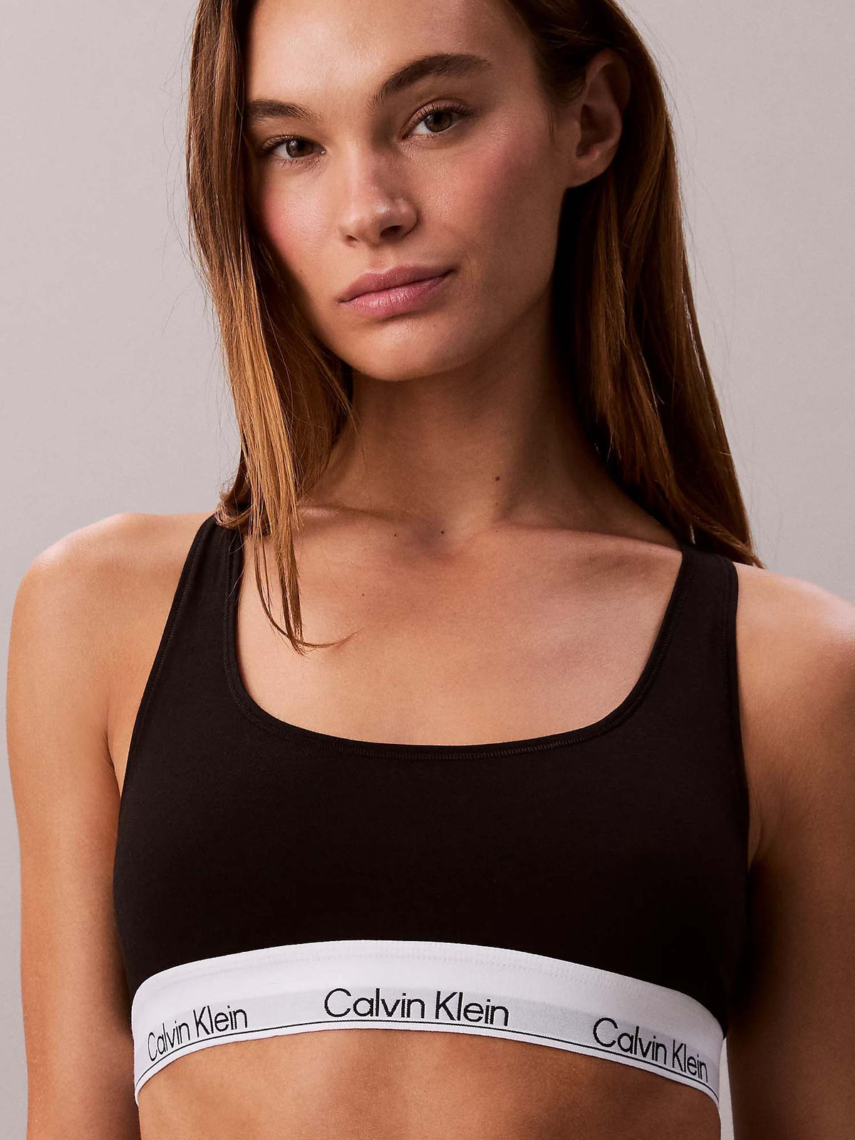 Calvin Klein Brassière sfoderata - Icon Cotton Modal Nero