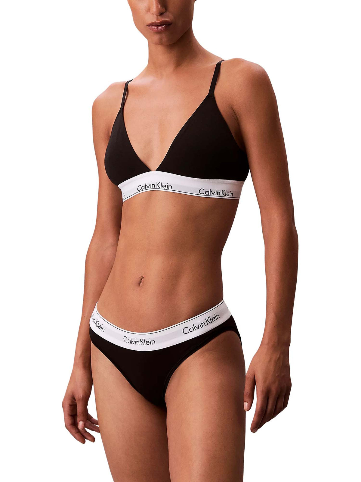 Calvin Klein Brassière leggermente foderata - Icon Cotton Modal Nero