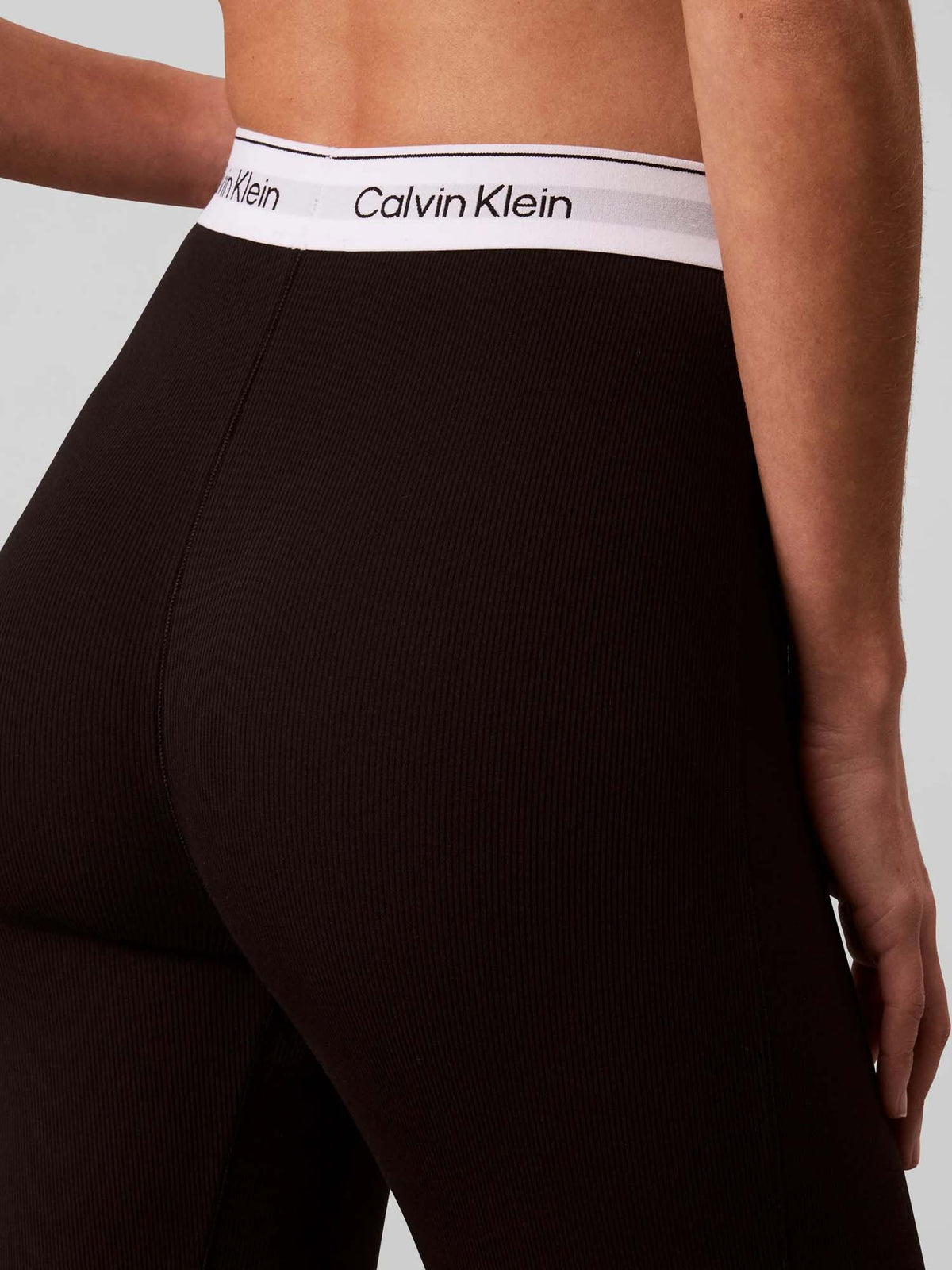 Calvin Klein Leggings Rib a coste Nero