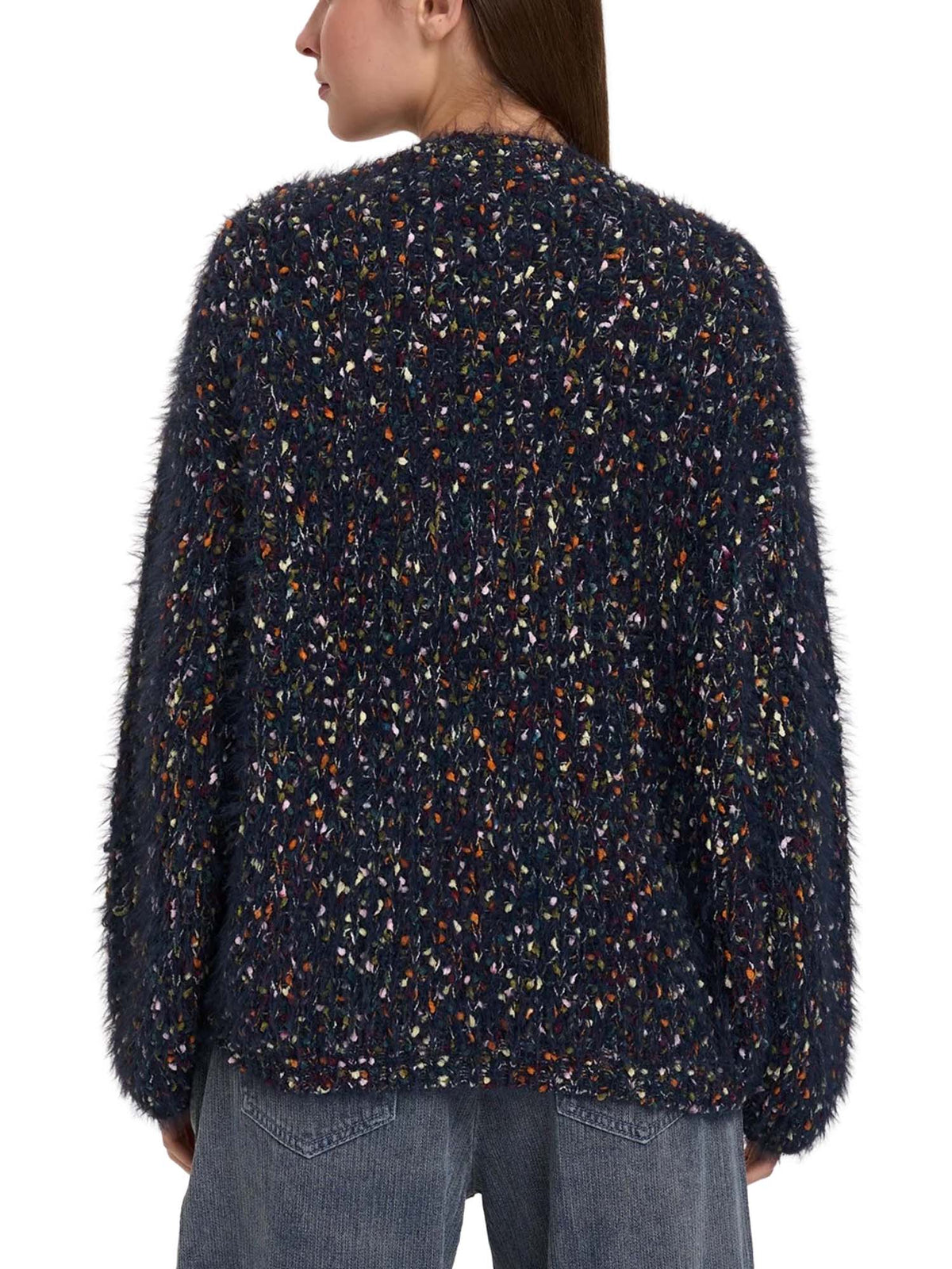 24 Colours Maglione con filato fantasia Blu