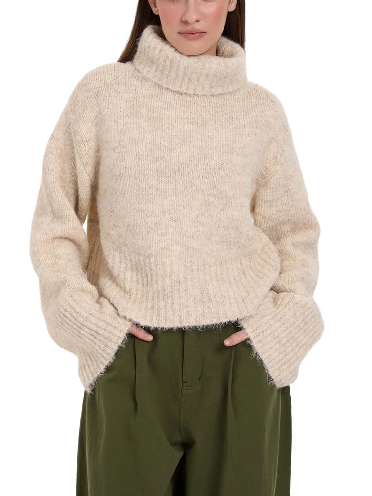 24 Colours Maglione lavorato a maglia Beige