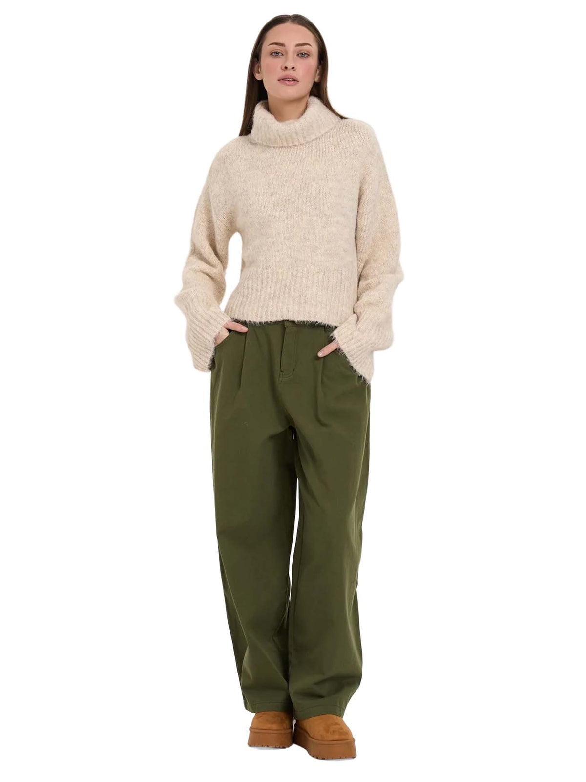 24 Colours Maglione lavorato a maglia Beige
