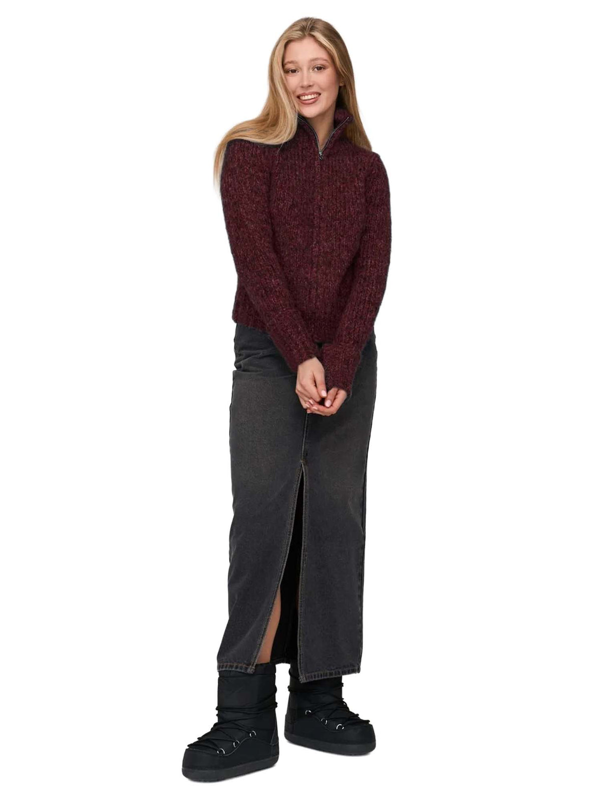 24 Colours Cardigan Bordeaux
