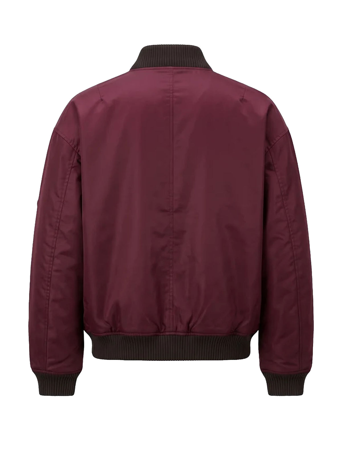 I'm Brian Bomber in nylon oversize Bordeaux