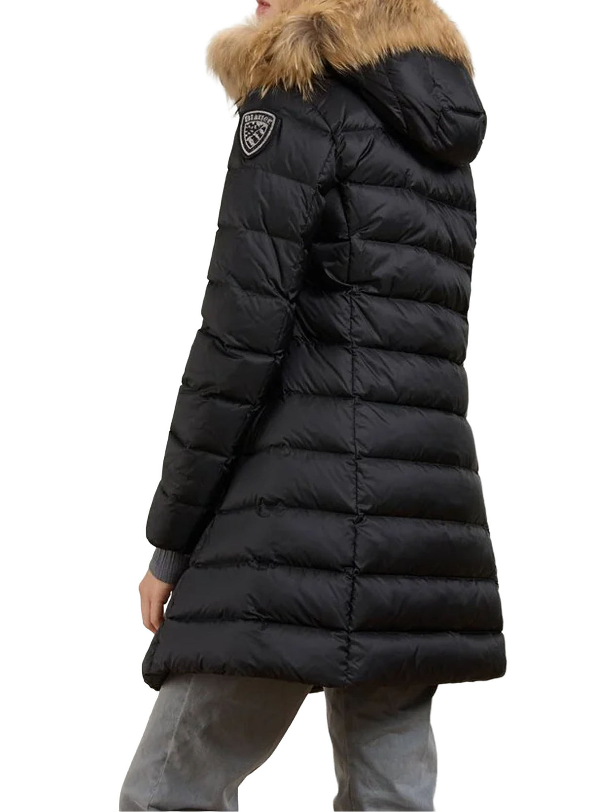 Blauer Piumino lungo Kristin Nero