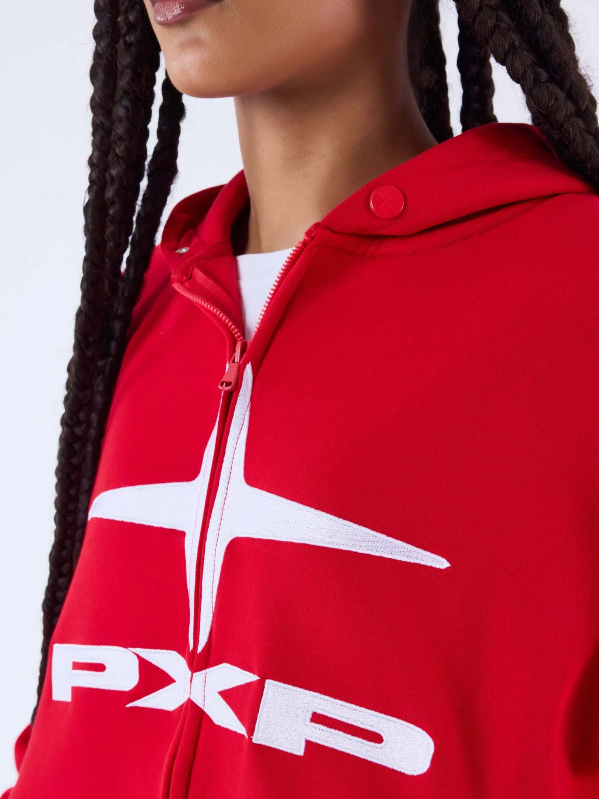 Project X Paris Felpa con cappuccio e zip unisex Essentials Rosso