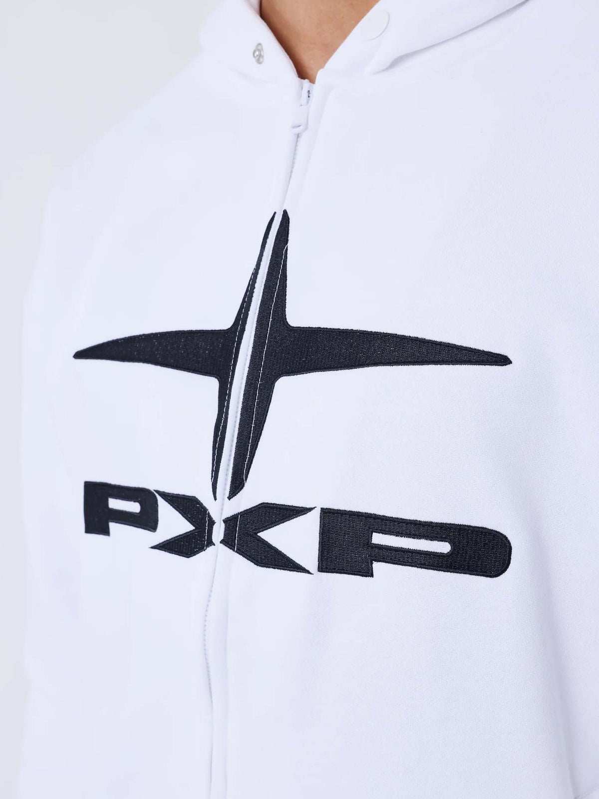 Project X Paris Felpa con cappuccio e zip unisex Essentials Bianco