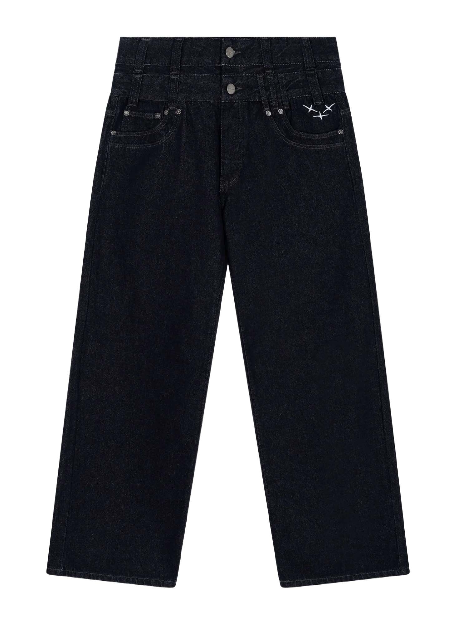 Jeans baggy grezzo
