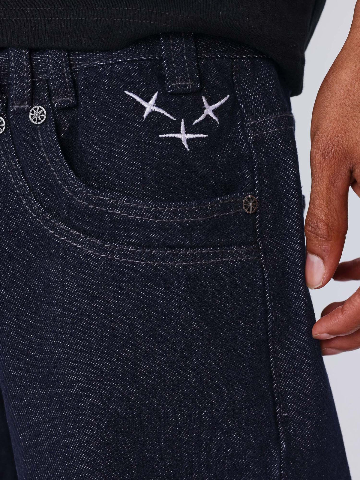 Project X Paris Jeans baggy grezzo Blu